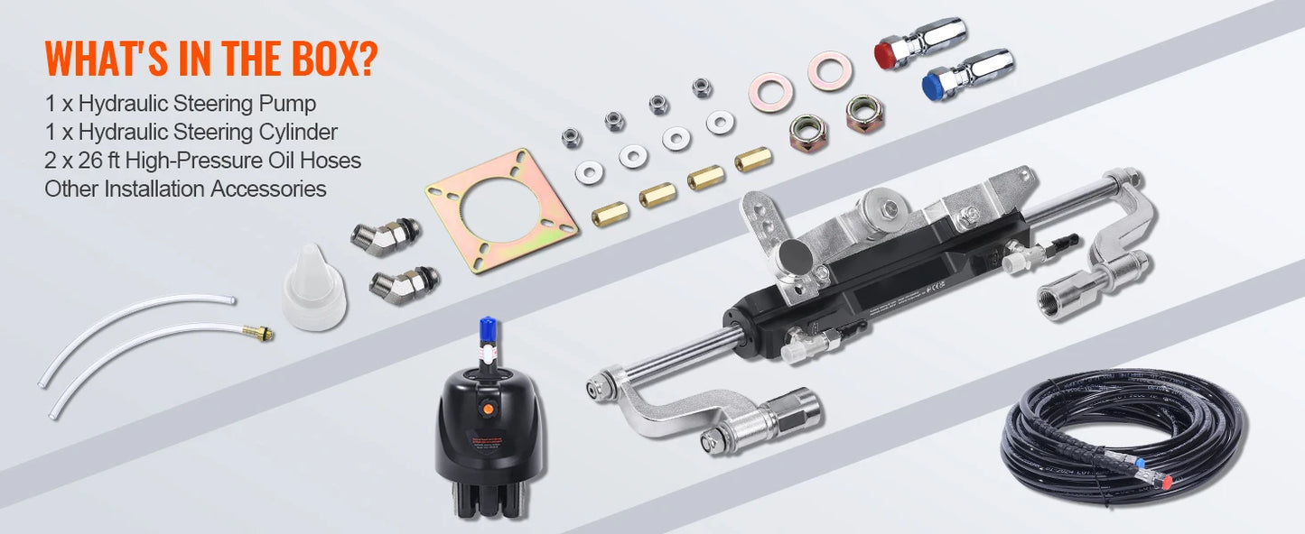 Hydraulic Outboard Steering Kit 90HP/150HP/300HP