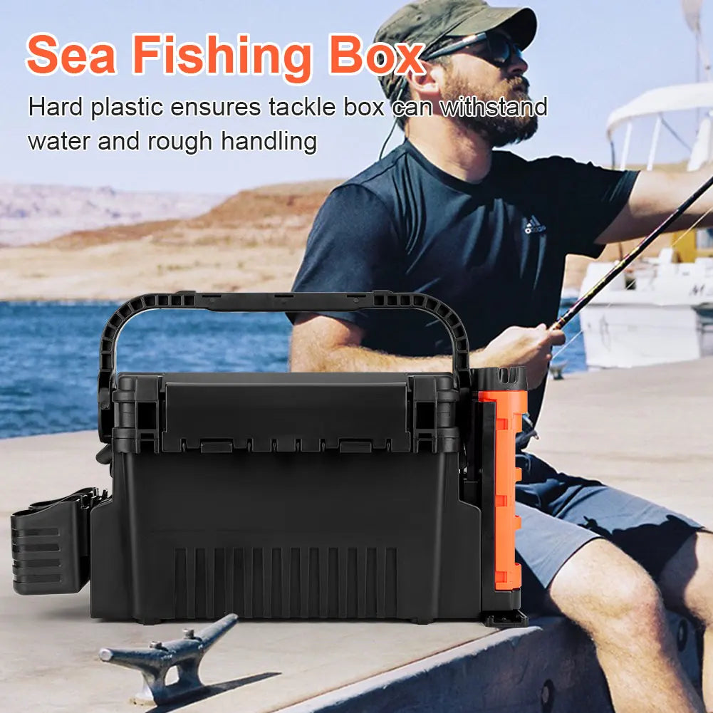 2-  tier Multi-function Portable Fishing Tackle Box