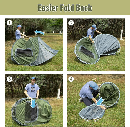 2-Person Waterproof Pop-Up Camping Tent