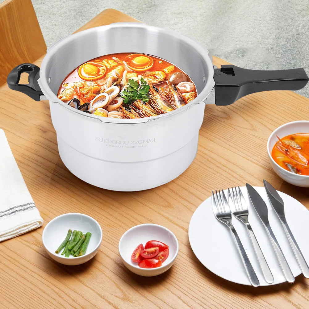 Aluminum Pressure Cooker with Steaming Plate