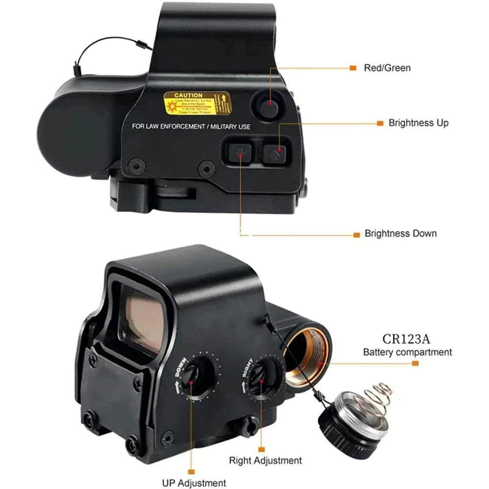 Red /Green Dot Holographic Sight, Quick Mount