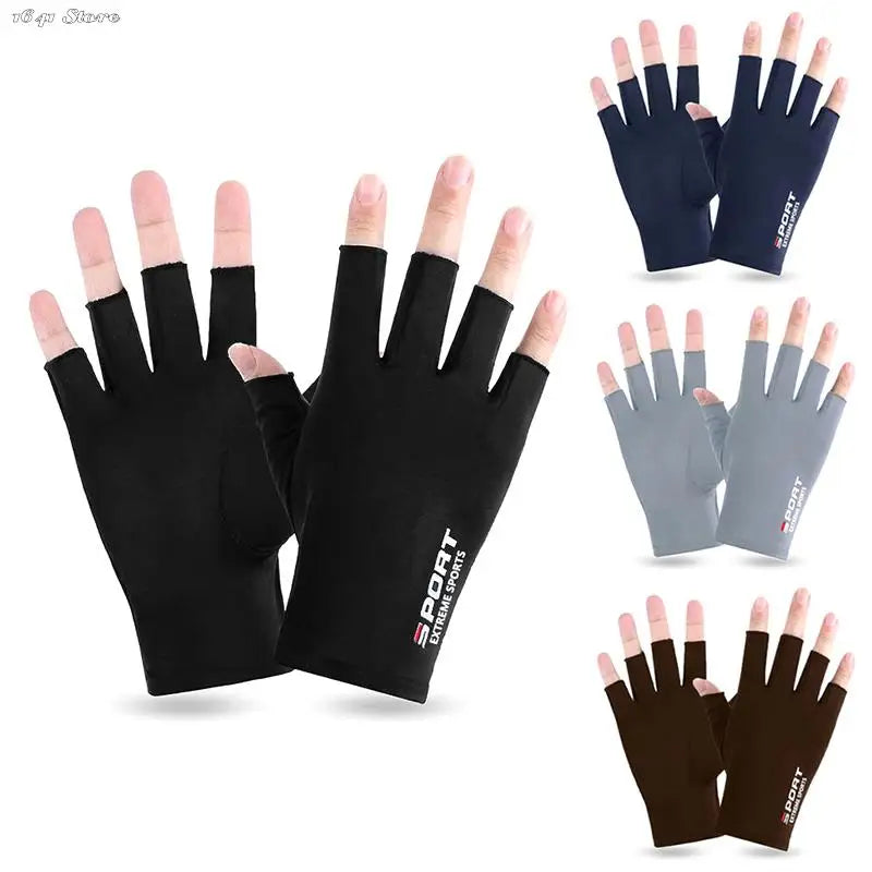 1 Pair Anti-UV Men Women Fishing Gloves Sunscreen