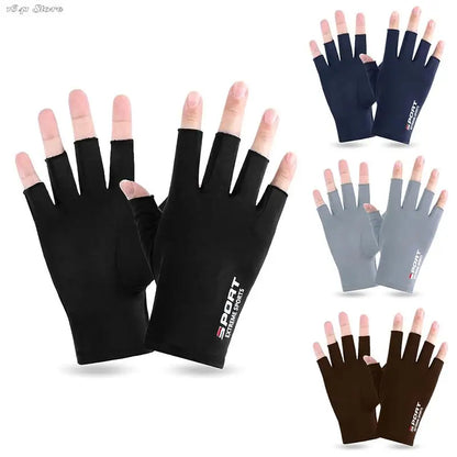 1 Pair Anti-UV Men Women Fishing Gloves Sunscreen
