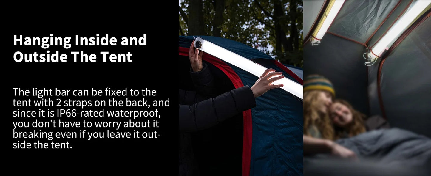 Waterproof Portable Solar Camping Lantern 2000mAh
