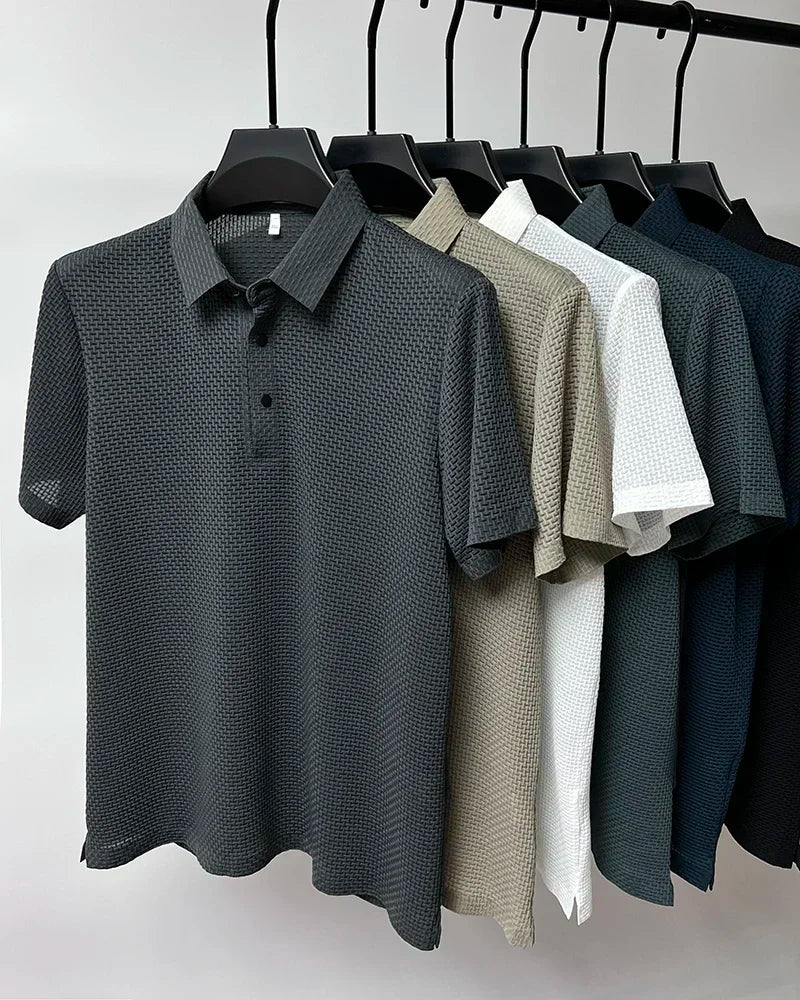 Men's Ultra Stretch Loose Fit Polo Shirts Breathable