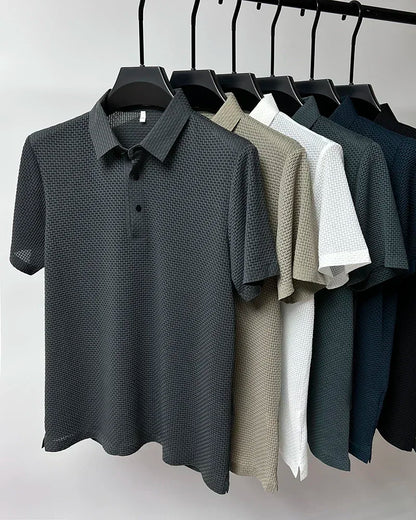 Men's Ultra Stretch Loose Fit Polo Shirts Breathable