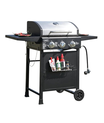 gas grills propane 3-Burner Propane Grill, Gas Grill with front hanging basket, Asadores De Gas.30000 BTU barbecue, Customized