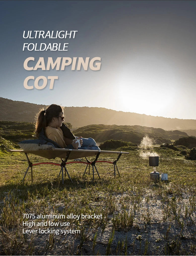 Ultralight Aluminum Alloy Sleeping Cot for Outdoor