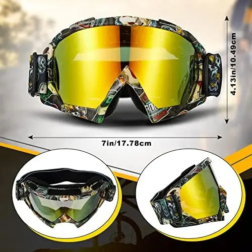 4 Pairs Motocross Goggles ATV Dirt Bike Gear