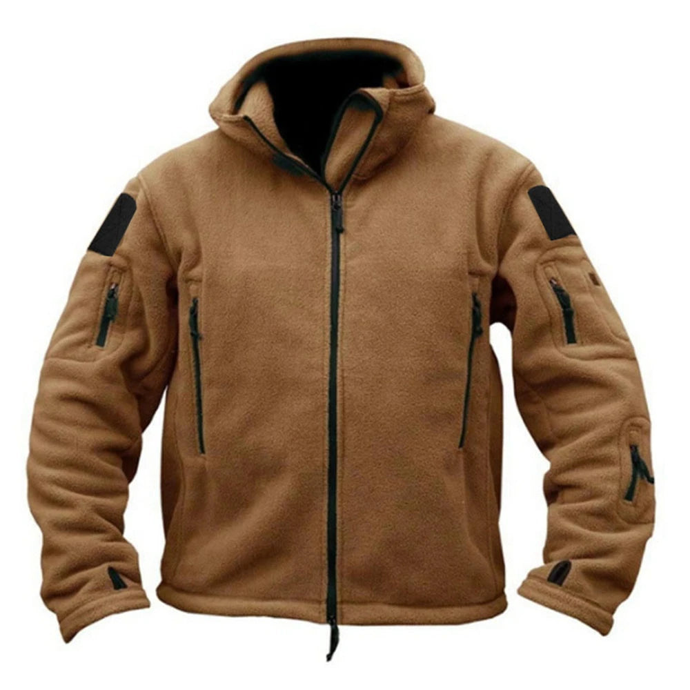 Military Winter Thermal Fleece Tactical Hooded Coat