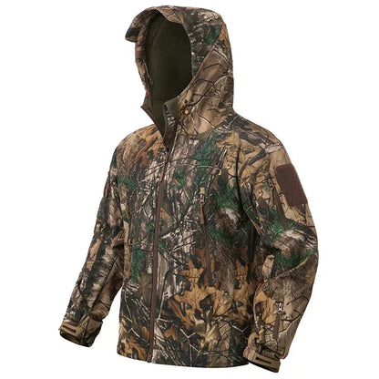 Men's Warm Waterproof Silent Camo Hunting Jacket