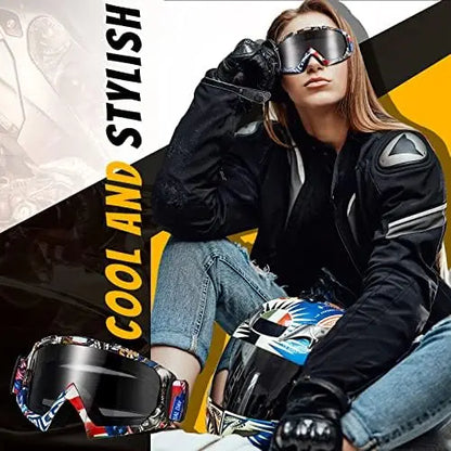 4 Pairs Motocross Goggles ATV Dirt Bike Gear