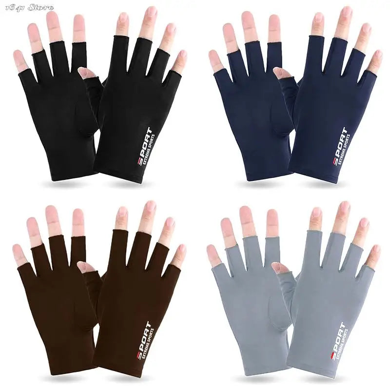1 Pair Anti-UV Men Women Fishing Gloves Sunscreen