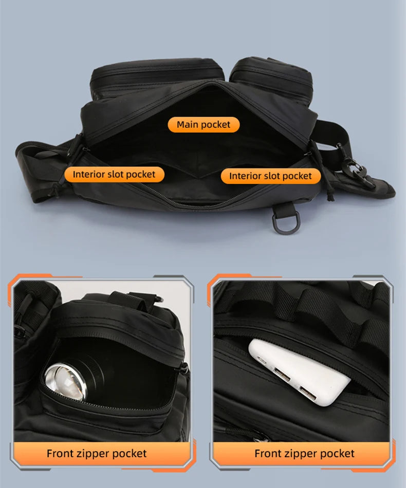 Male Hiking Crossbody Fishing Rod & Lure bag.