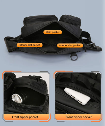 Male Hiking Crossbody Fishing Rod & Lure bag.