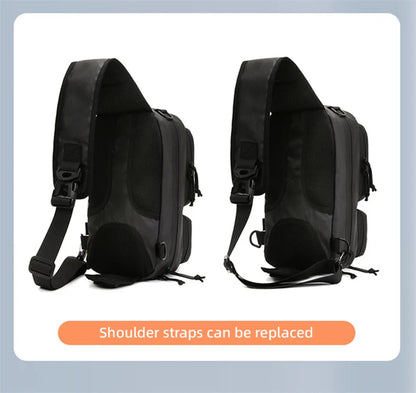 Male Hiking Crossbody Fishing Rod & Lure bag.
