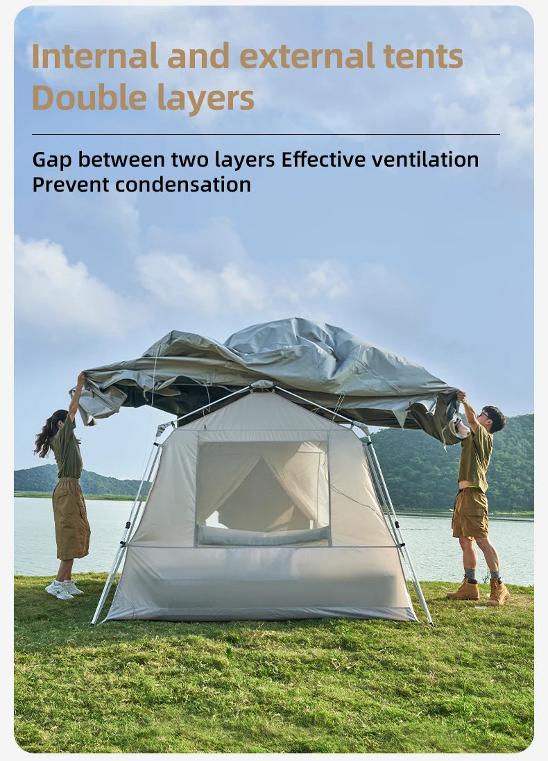 5.9 Outdoor Camping Vinyl Rainproof Sunscreen Tent