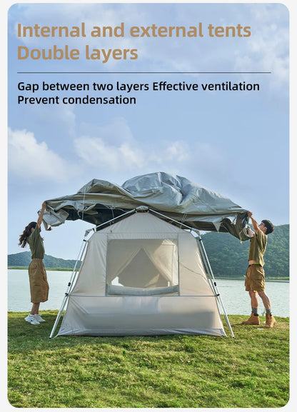 5.9 Outdoor Camping Vinyl Rainproof Sunscreen Tent