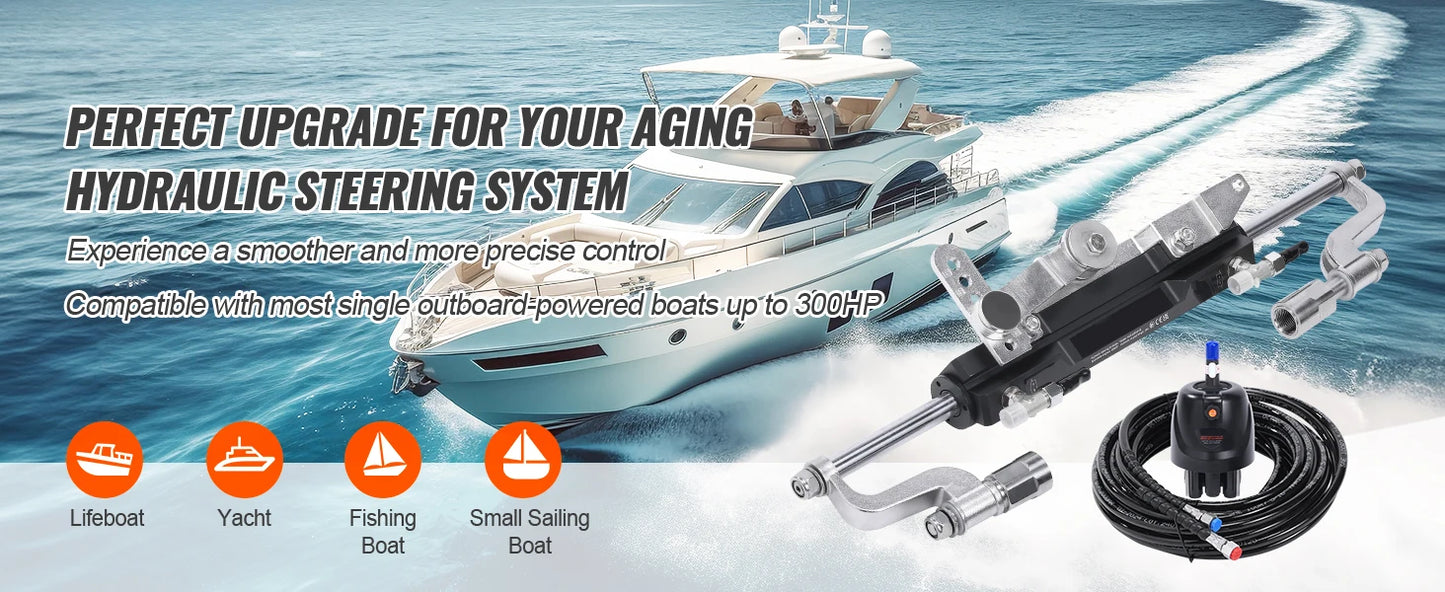 Hydraulic Outboard Steering Kit 90HP/150HP/300HP