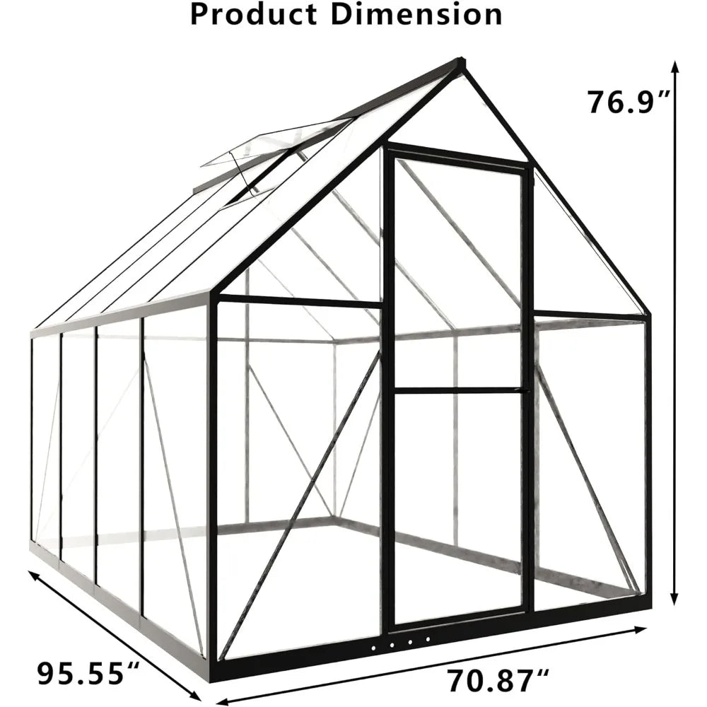 6 x 8 FT Polycarbonate Greenhouse For Growing Plants