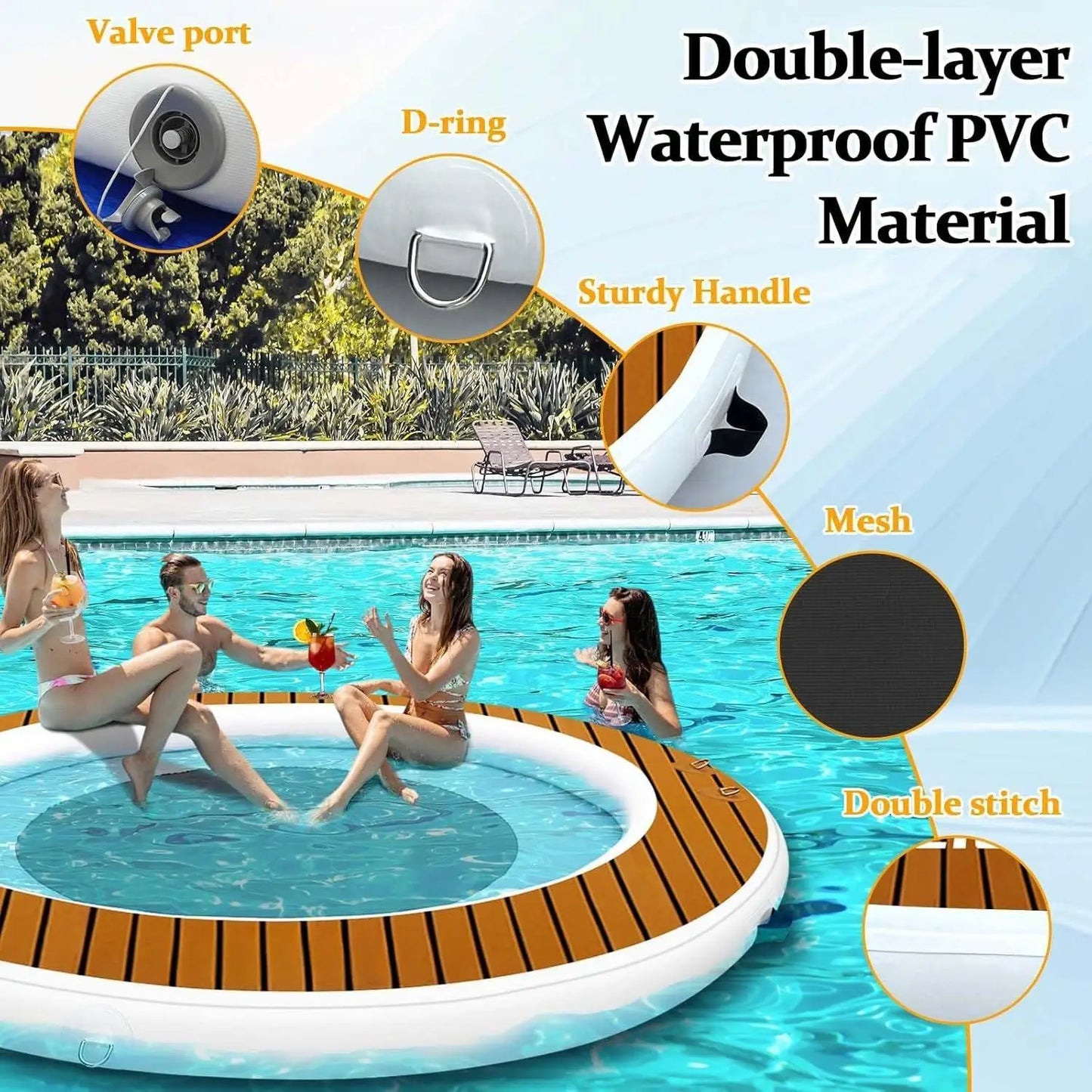 Inflatable Floating Water Hammock, for Adults Kids