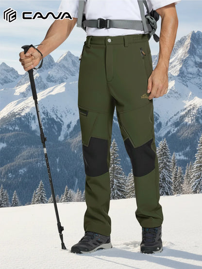 Waterproof Men's Winter Thicken Fleece  Hiking Pants