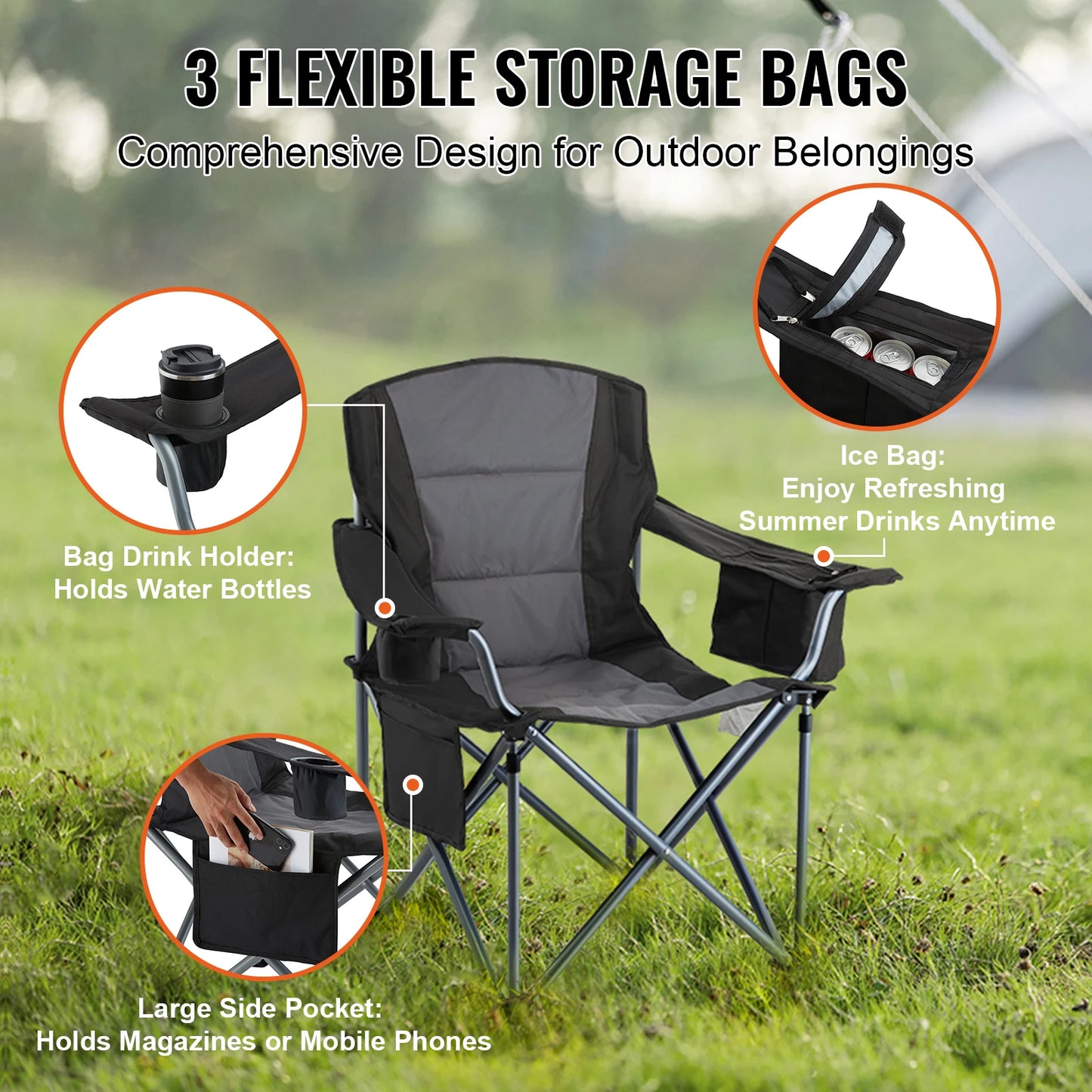 Poetable Camping Folding Chair for Adults