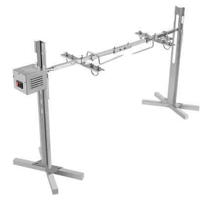 53" Automatic BBQ Rotisserie Grill Kit Height Adjustable