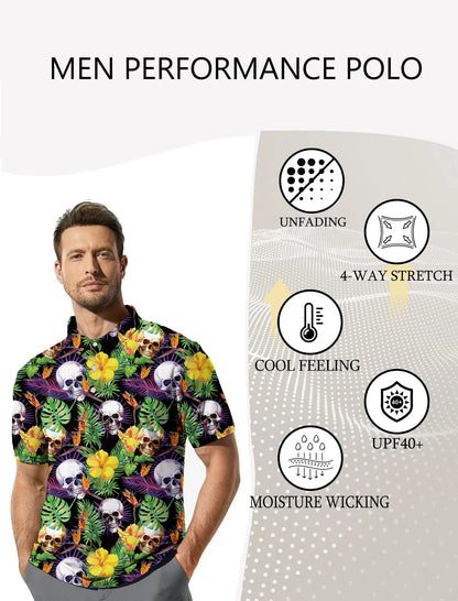 Men's Golf Shirt Hawaii Golf Polo Shirt