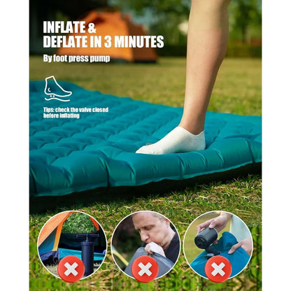 Double inflatable Extra Thick Camping Sleeping Pad