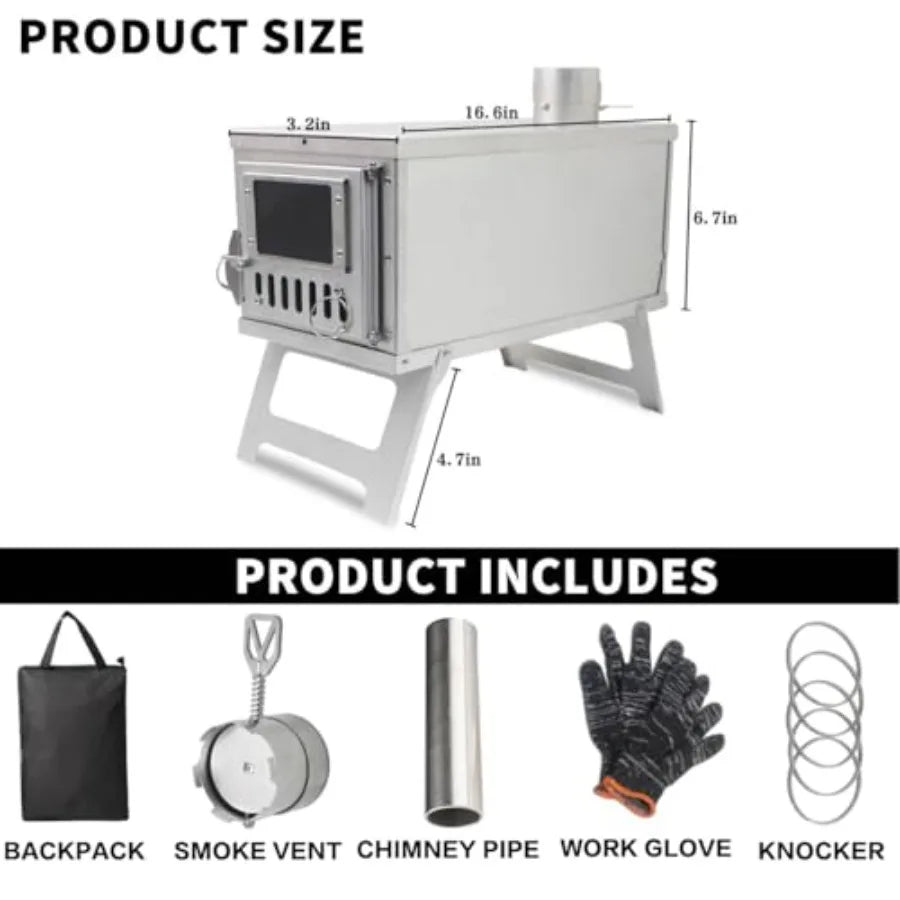 Portable Wood Burning Light Weight Camping Stove