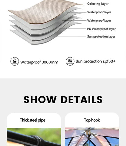 Wind and waterproof  2 Room Family Camping Tent
