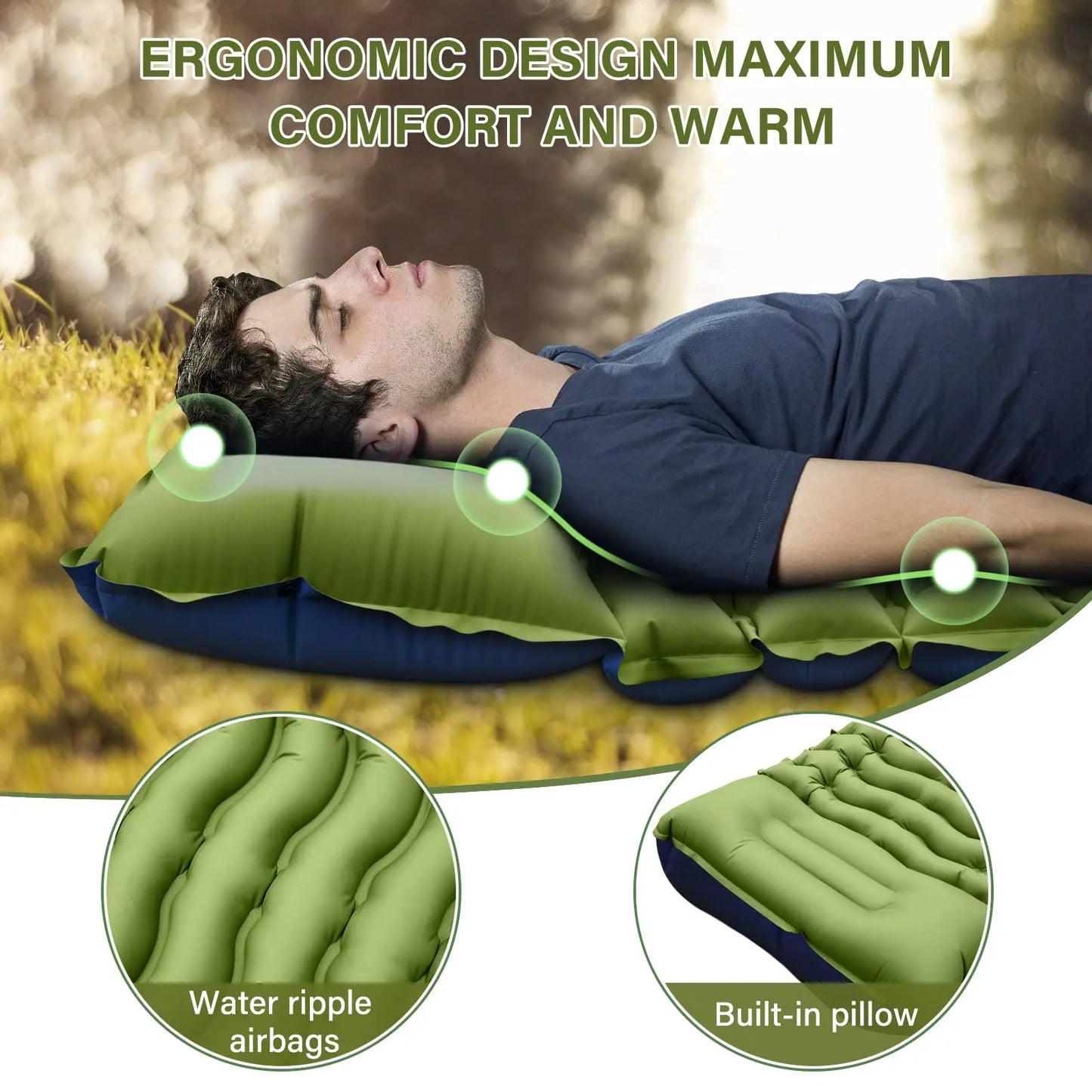 Ultralight Inflatable Camping Sleeping Pad