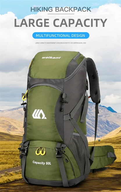 50L Waterproof Large Hiking Men Large Rucksack