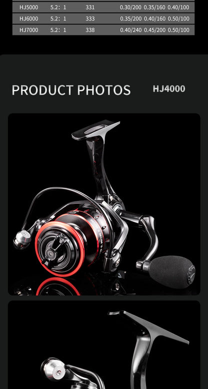 Metal Reel Cup Fishing Spinning Reel10KG Max Drag