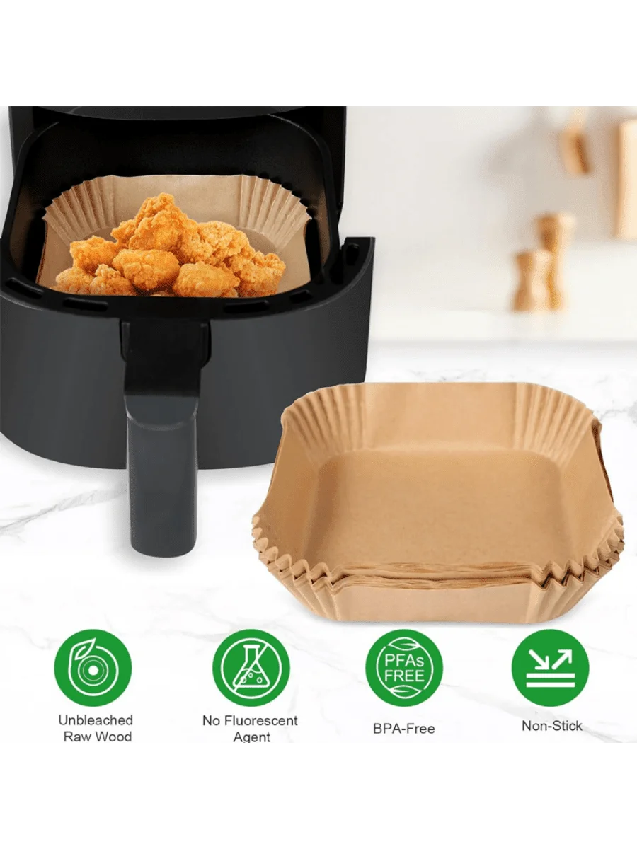 9 inch Air Fryer Paper Liners, Disposable Sheets