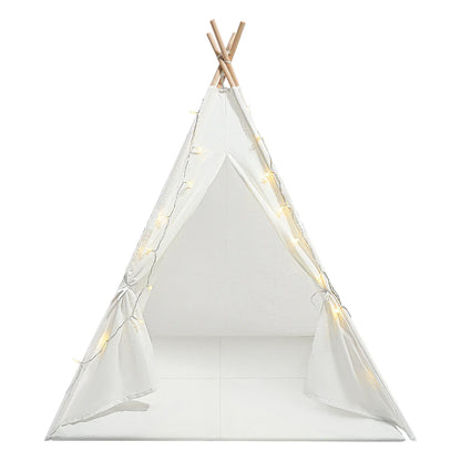 Kids Teepee Tent with Light & Padded Mat