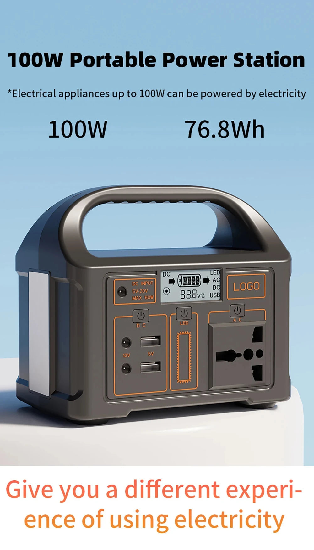 Small 100W Portable Solar Power Station Generator