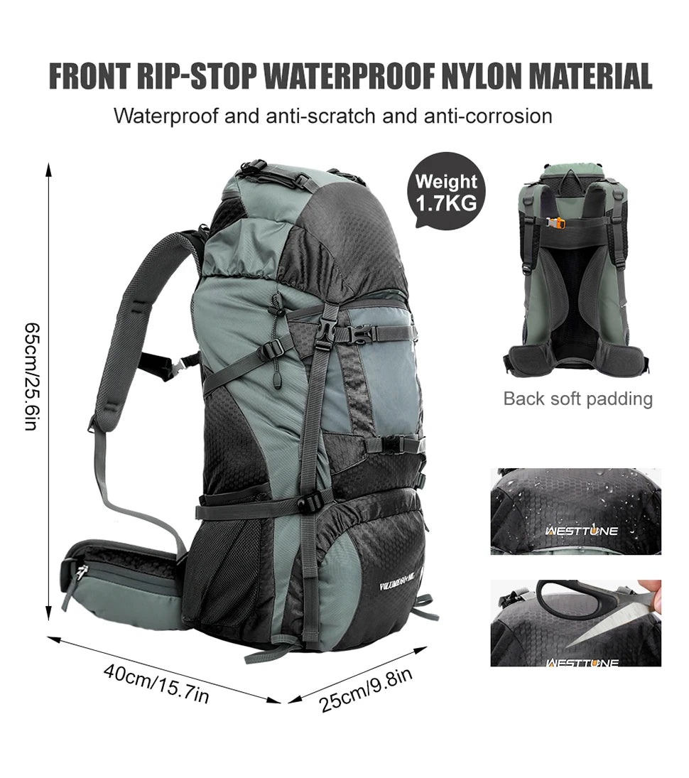 Explorer Internal Frame Backpack with Rain Cover