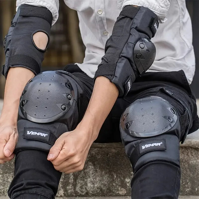Knee and Elbow Motorcycle Protective Gear Set