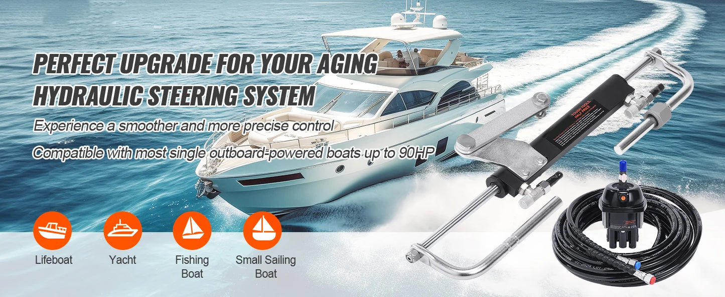 Hydraulic Outboard Steering Kit 90HP/150HP/300HP