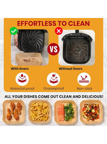 9 inch Air Fryer Paper Liners, Disposable Sheets