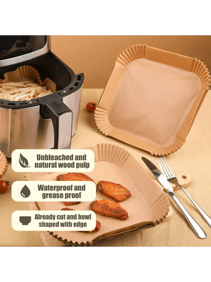 9 inch Air Fryer Paper Liners, Disposable Sheets