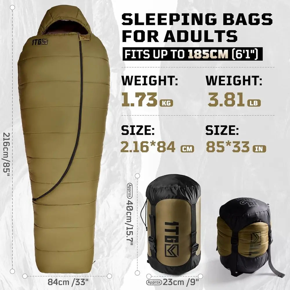 Cold Weather Lightweight Mummy Sleeping Bag