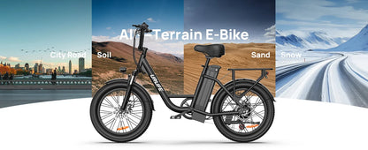 7-Speed, 1000W Fat Tire E20 Electric Bike