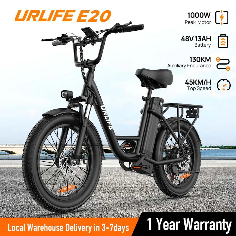 7-Speed, 1000W Fat Tire E20 Electric Bike