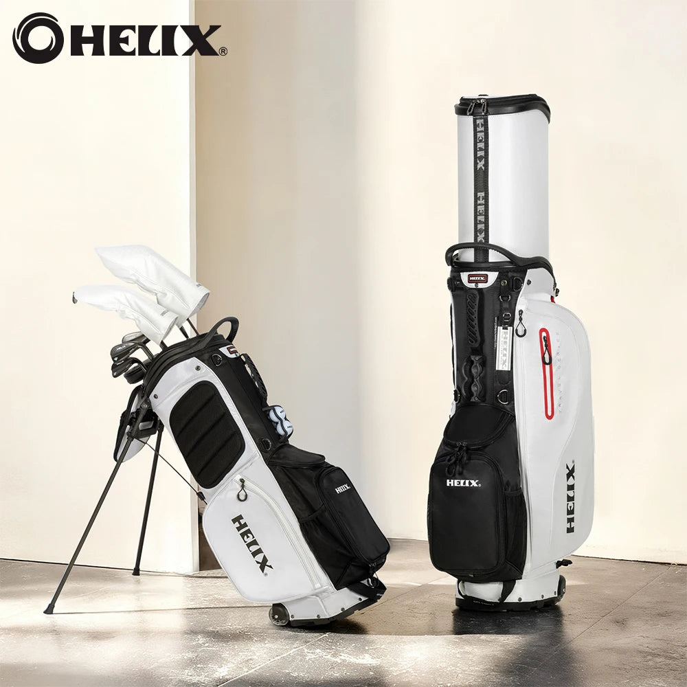 Golf Stand Bag with Retractable Top Cover and Wheels