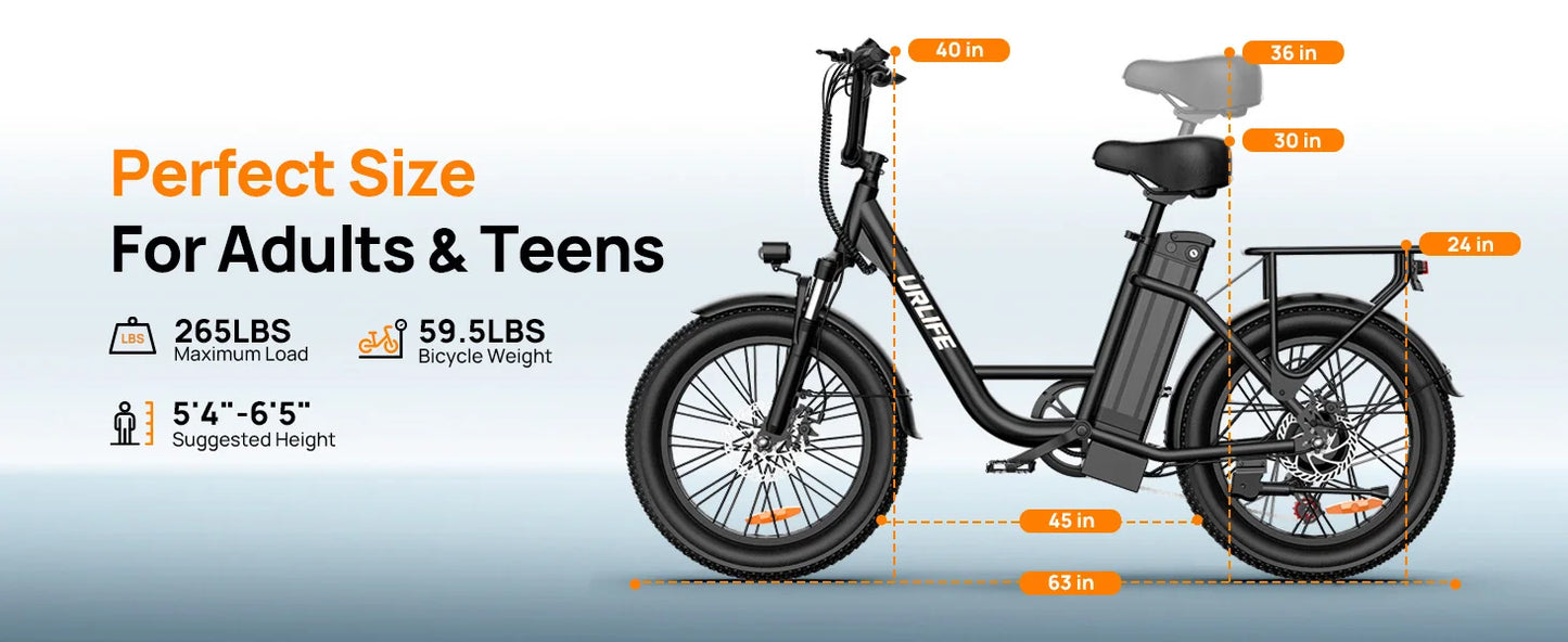 7-Speed, 1000W Fat Tire E20 Electric Bike