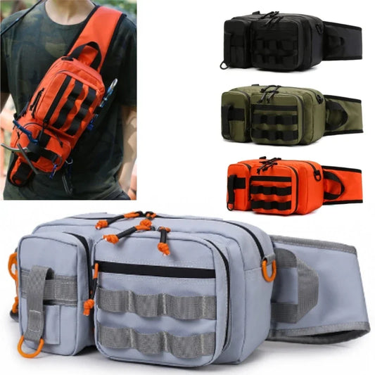 Male Hiking Crossbody Fishing Rod & Lure bag.