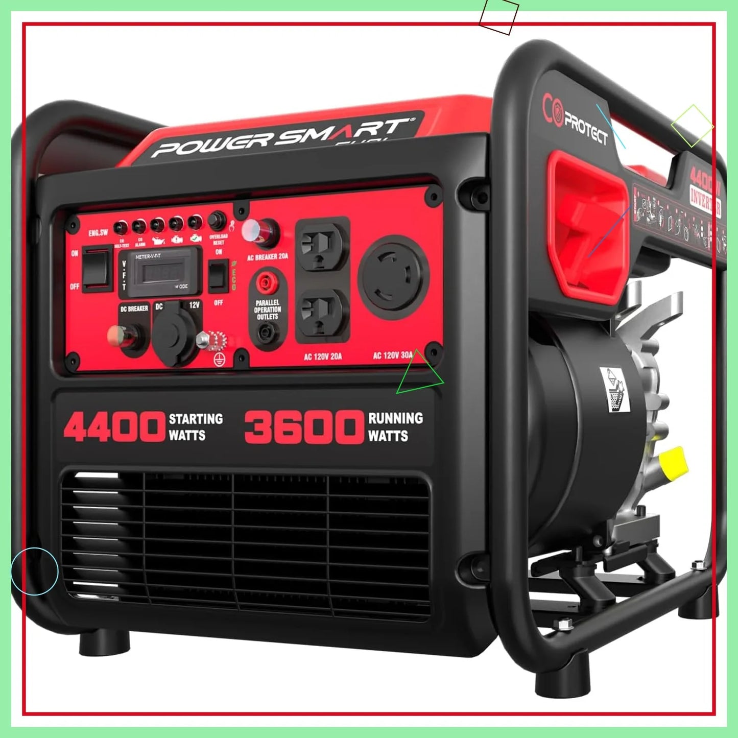 Portable 4400W Gas Powered Portable Inverter Generator